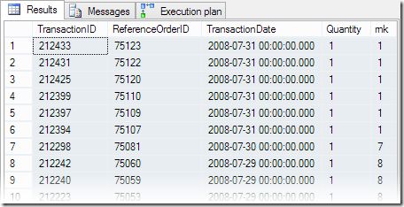 Sample output for product 878