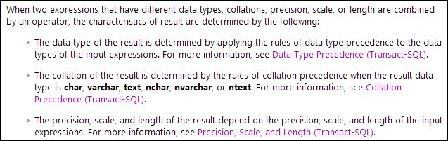 Data types extract