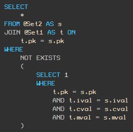 Manual implementation of the INTERSECT plan