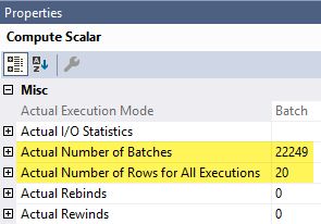 Compute Scalar properties