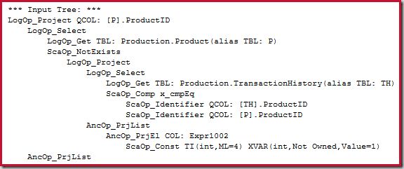 Input tree