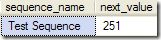 Sequence Table contents