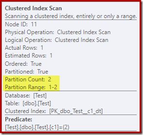 Clustered Index Scan properties