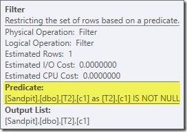 Filter properties