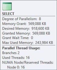 Parallel hash memory grant