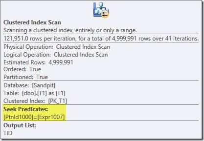 Clustered Index Scan properties