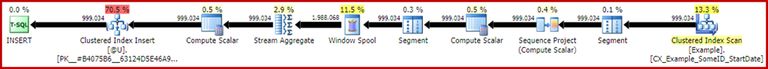 Table variable insert plan