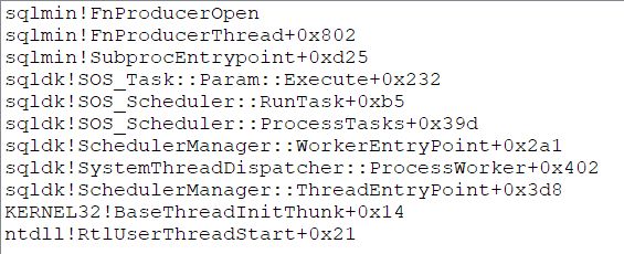 Parallel task initial call stack