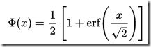 standard normal CDF