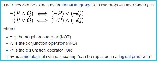 De Morgan's laws