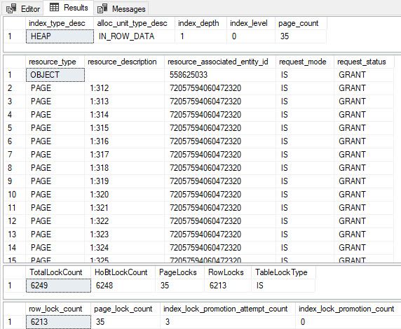 Results from selecting 6213 rows