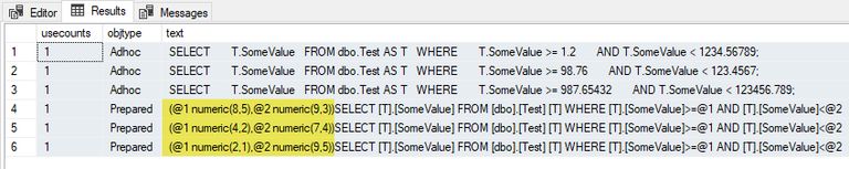 Separate prepared statements